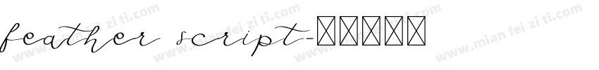 feather script字体转换